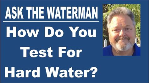 youtube how to test for hard water|how to determine hard water.